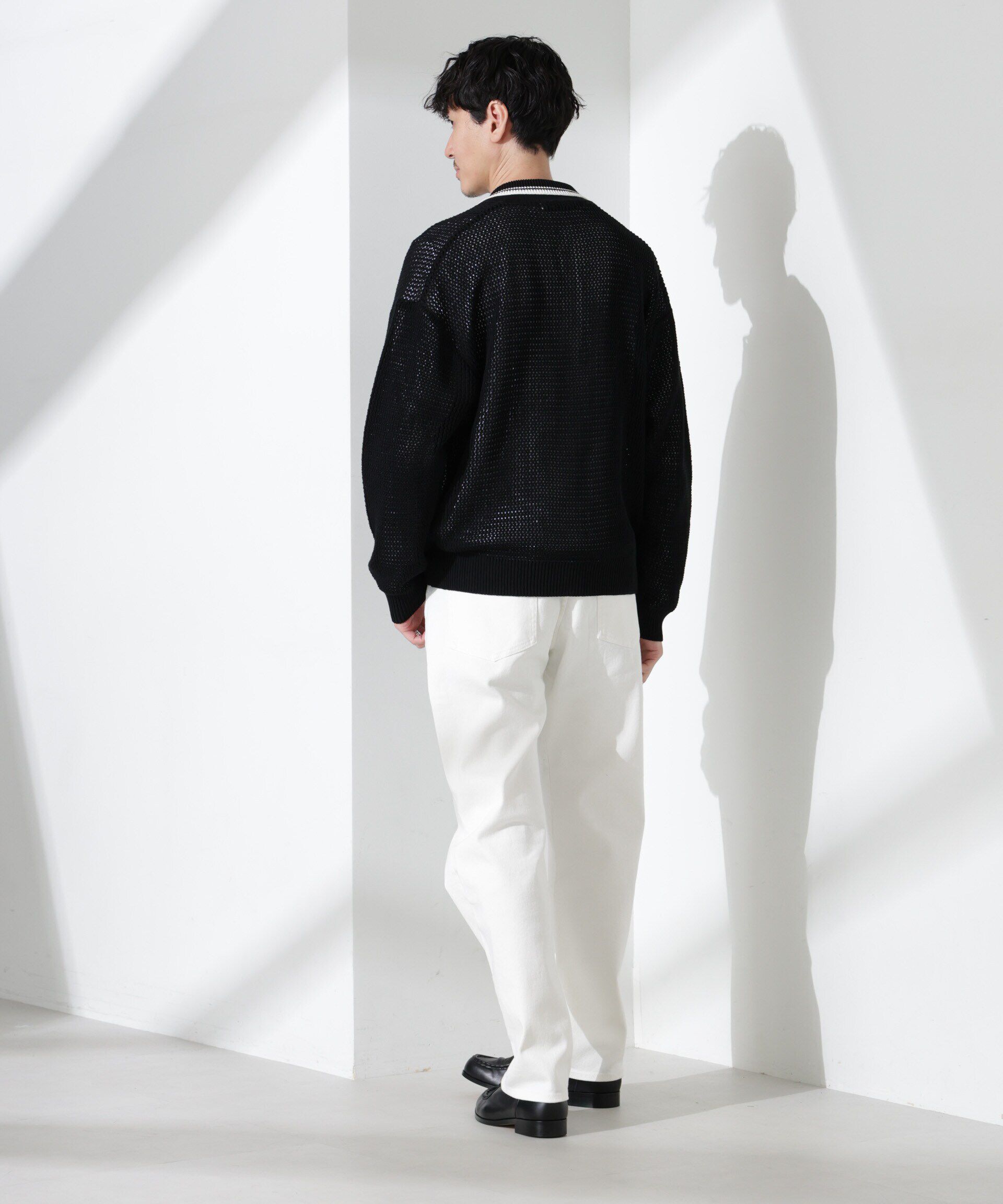NANO universe「ローゲージ ニットポロ」|ニット・セーター|