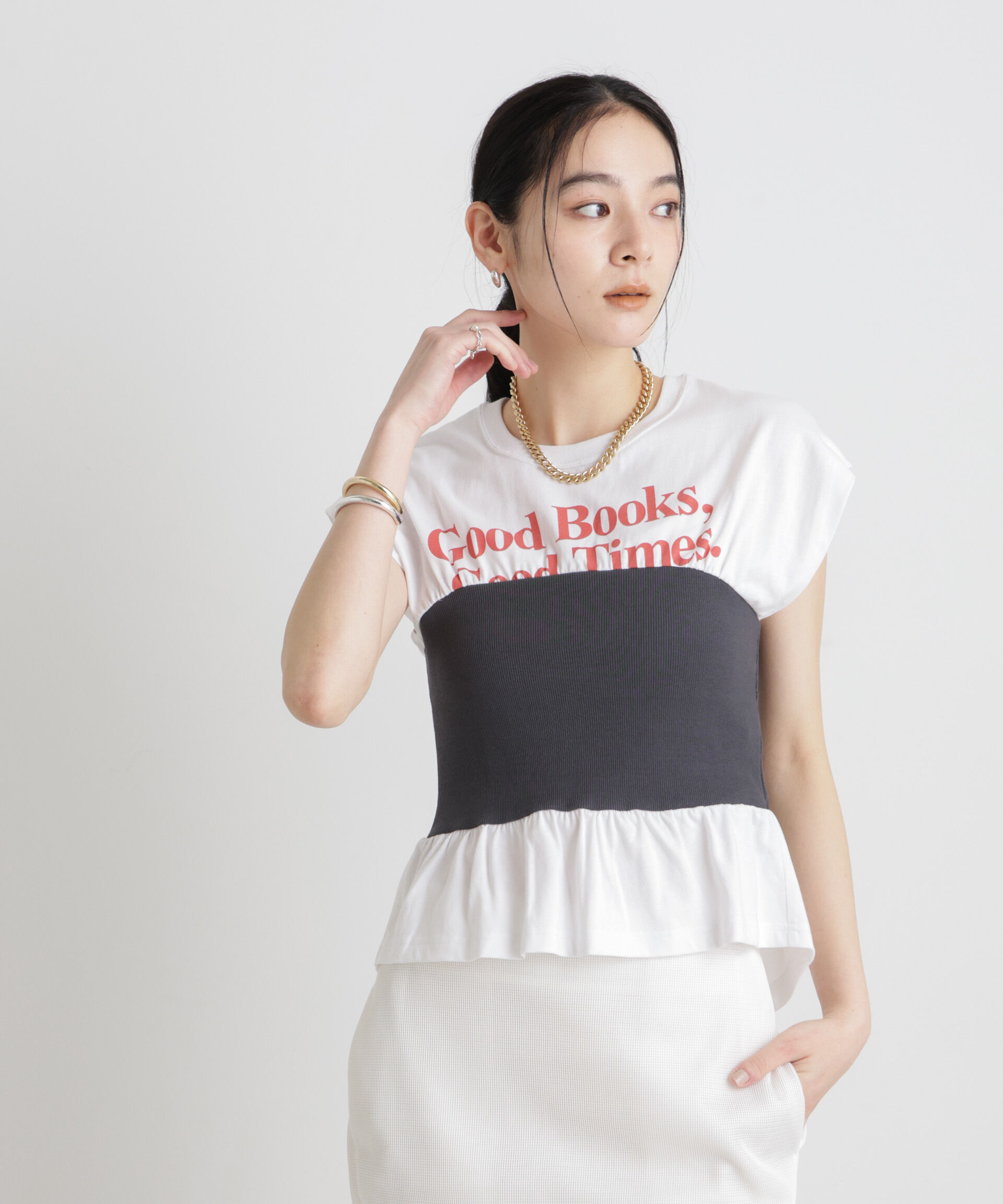 NANO universe「BOOKCLUB/別注 Bustier T shirts」|Tシャツ・カットソー|