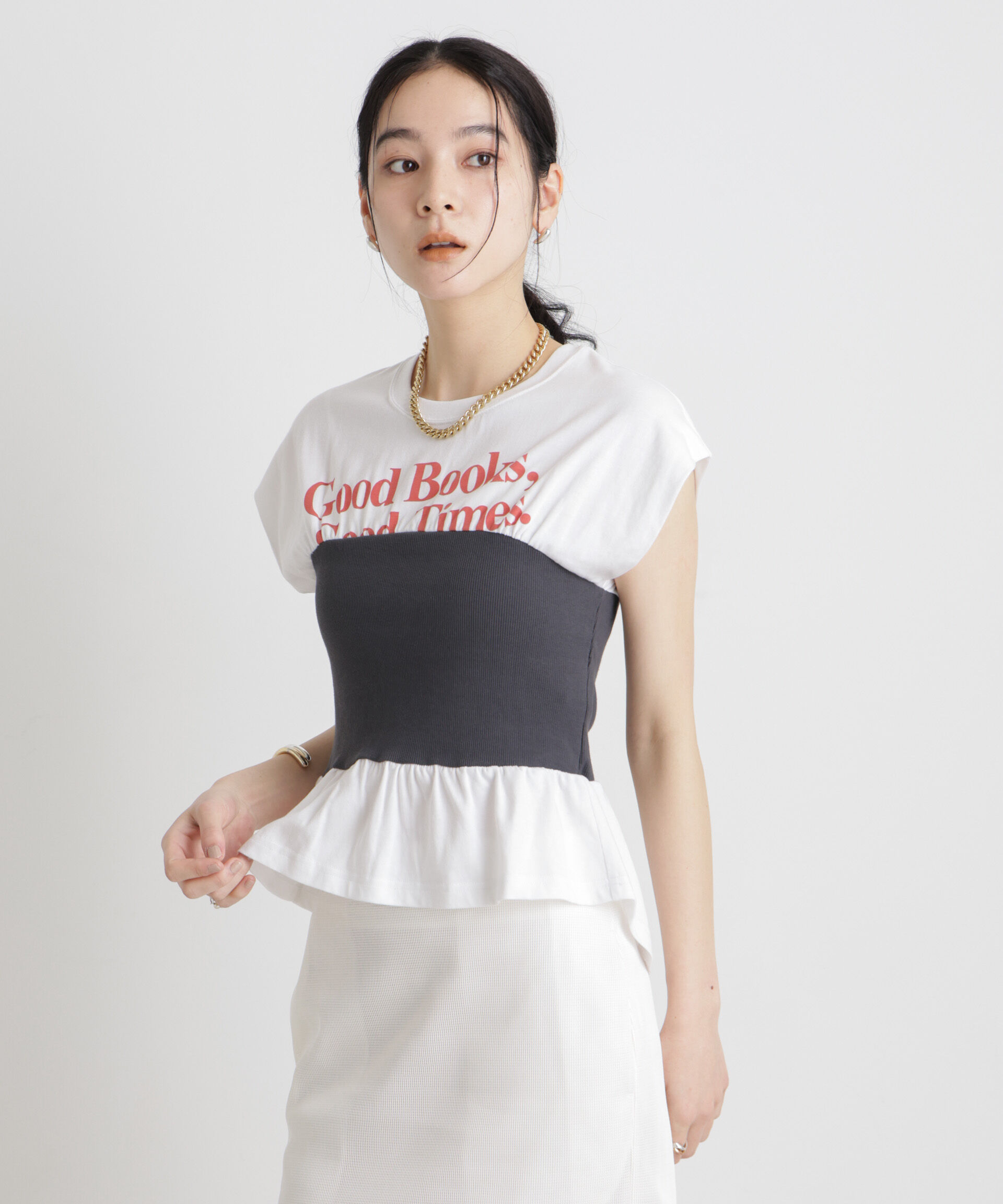 NANO universe「BOOKCLUB/別注 Bustier T shirts」|Tシャツ・カットソー|