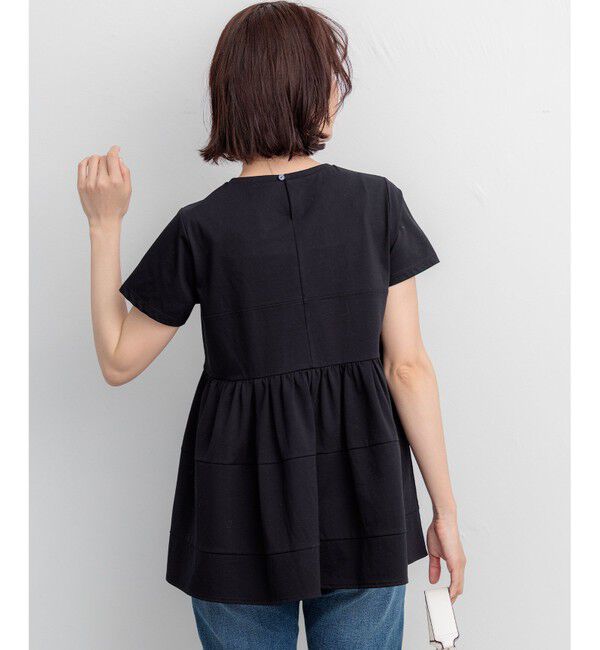 組曲「【ご好評により新色追加/WEB限定】プレーティング天竺ビスチェ風ティアード Tシャツ」|Tシャツ・カットソー|