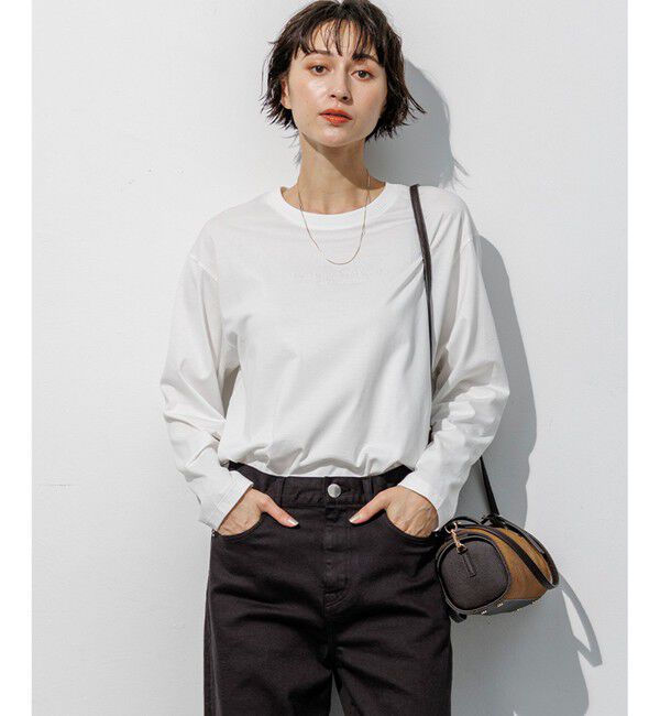 23区「リラクシーシルエット ロゴ刺繍 ロング Tシャツ」|Tシャツ・カットソー|オフ&times;オフ