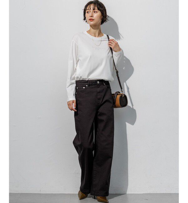 23区「リラクシーシルエット ロゴ刺繍 ロング Tシャツ」|Tシャツ・カットソー|