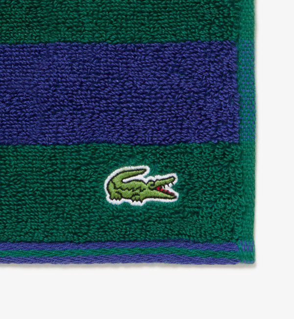 LACOSTE「ビッグボーダータオルハンカチ」|タオル|