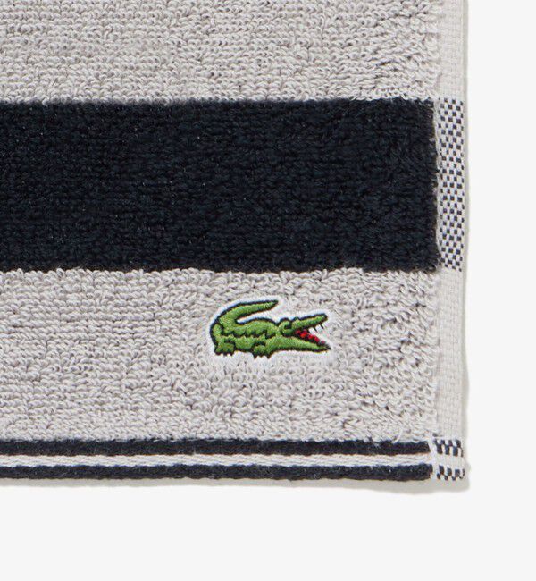 LACOSTE「ビッグボーダータオルハンカチ」|タオル|