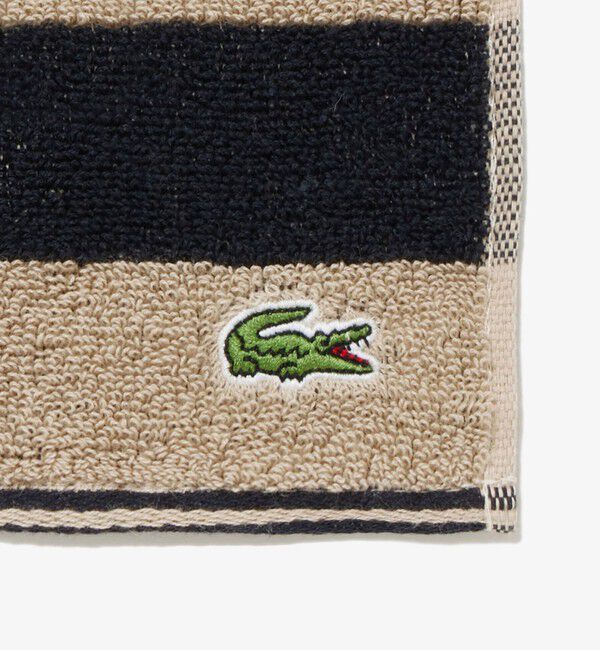 LACOSTE「ビッグボーダータオルハンカチ」|タオル|