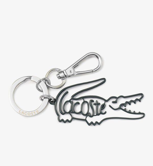 LACOSTE「ネームワニロゴキーホルダー」|チャーム・キーホルダー|ネイビー