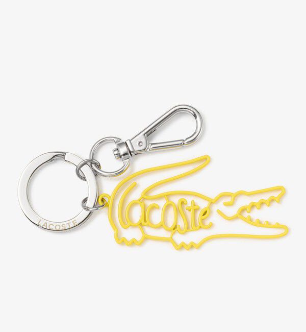 LACOSTE「ネームワニロゴキーホルダー」|チャーム・キーホルダー|ライトイエロー