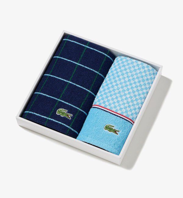 LACOSTE「フェイスタオル＆ゲストタオル ギフトセット」|タオル|