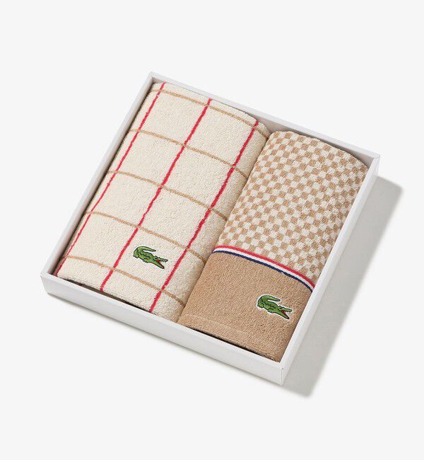 LACOSTE「フェイスタオル＆ゲストタオル ギフトセット」|タオル|
