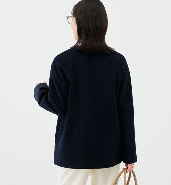 NOLLEY'S sophi「アンゴラビーバーノーカラーショートコート」|ノーカラーコート|