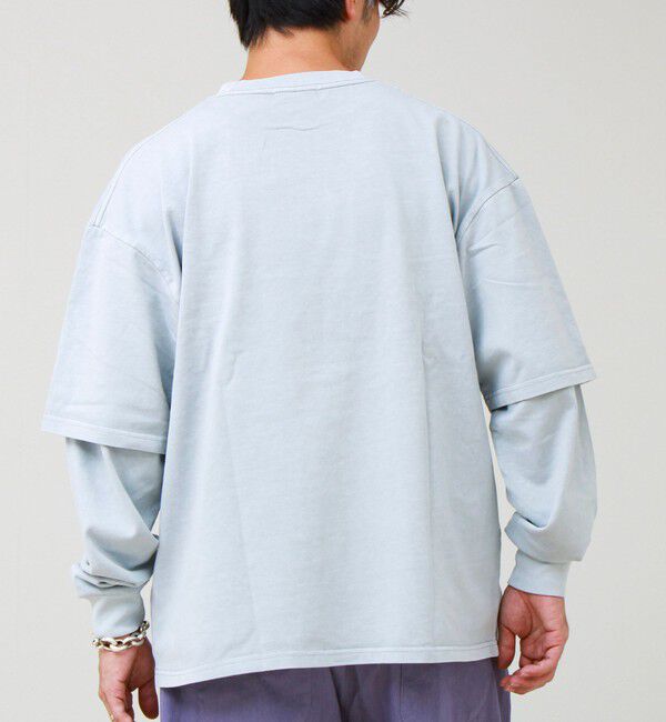 GLOSTER「【1枚でレイヤード完成】ピグメント加工 フェイクレイヤードロンT」|Tシャツ・カットソー|