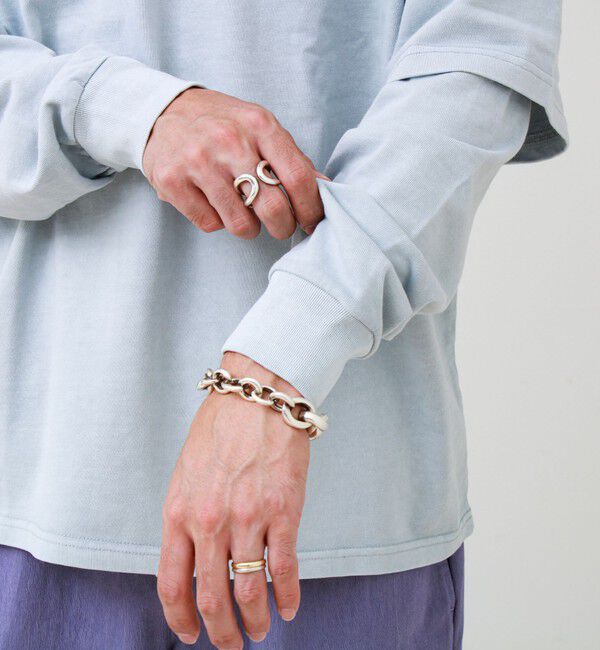 GLOSTER「【1枚でレイヤード完成】ピグメント加工 フェイクレイヤードロンT」|Tシャツ・カットソー|