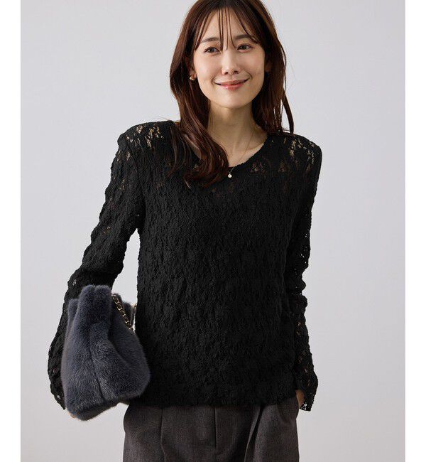 Rope&rsquo;Picnic「総レースメロートップス」|Tシャツ・カットソー|
