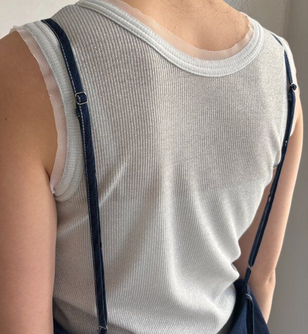  「【WEB限定】 デニムフリルサロペット」|ワンピース|