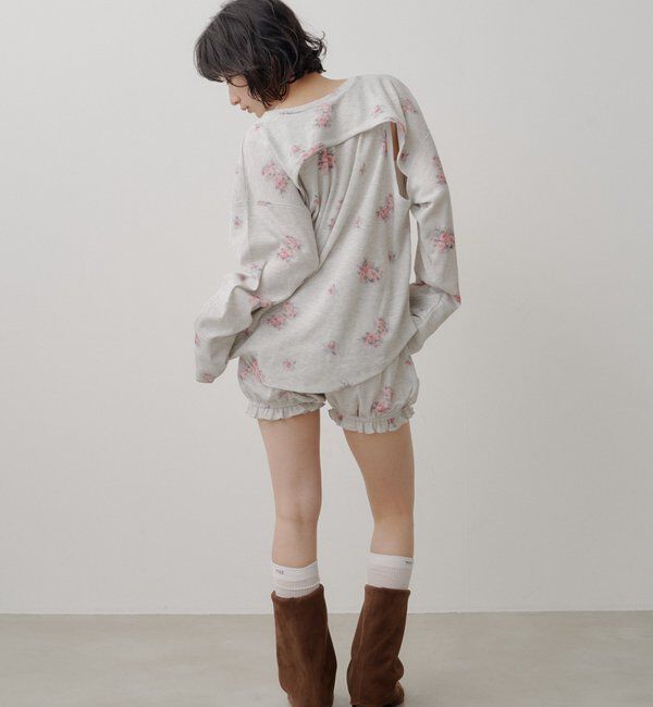  「フラワーワッフルヘンリートップス」|Tシャツ・カットソー|