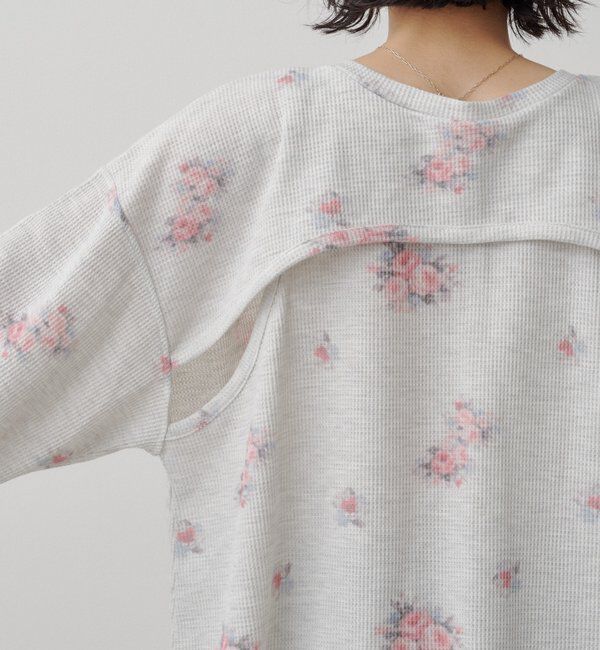  「フラワーワッフルヘンリートップス」|Tシャツ・カットソー|