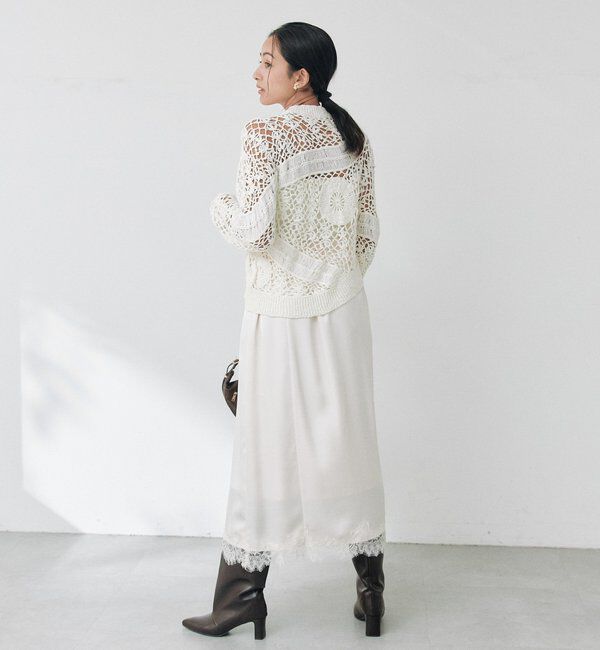  「【WEB限定】スラブヤーン刺繍ニット」|ニット・セーター|