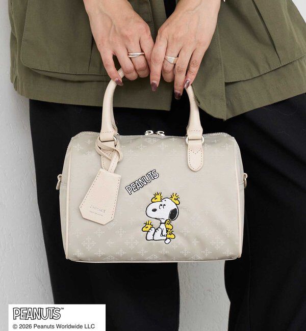  「《PEANUTS&times;russet》ナイロンジャガードミニボストンバッグ」|ボストンバッグ|
