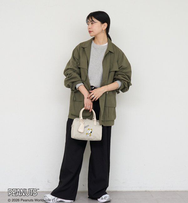 「《PEANUTS&times;russet》ナイロンジャガードミニボストンバッグ」|ボストンバッグ|