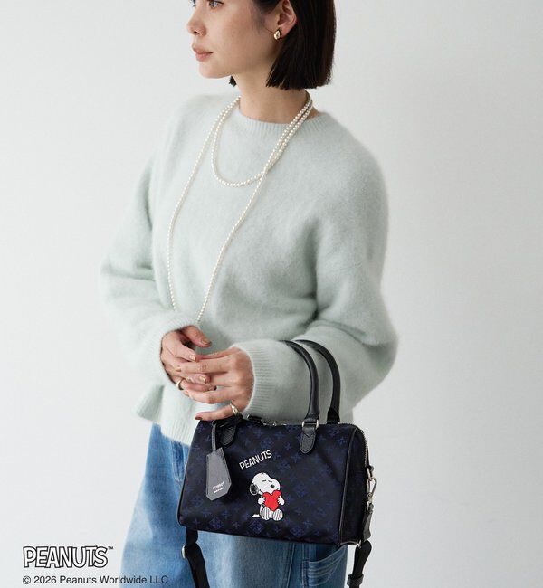  「《PEANUTS&times;russet》ナイロンジャガードミニボストンバッグ」|ボストンバッグ|