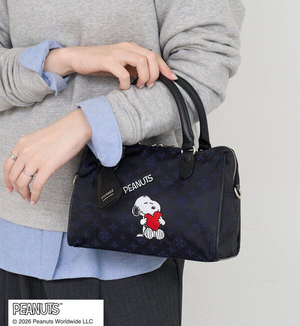  「《PEANUTS&times;russet》ナイロンジャガードミニボストンバッグ」|ボストンバッグ|