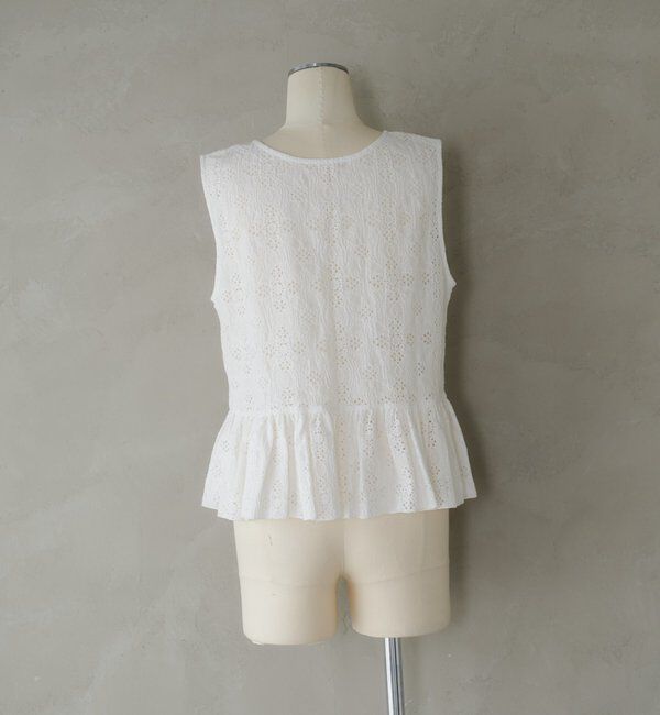  「【再入荷】レースペプラムフリルタンク」|シャツ・ブラウス|