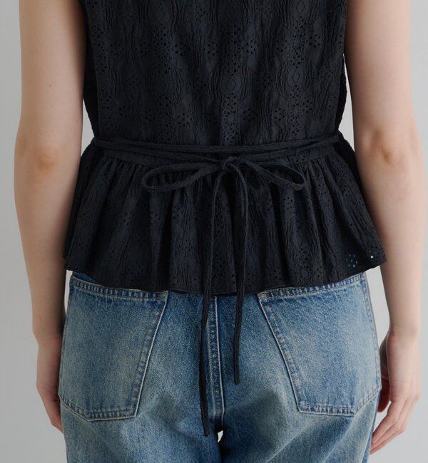  「【再入荷】レースペプラムフリルタンク」|シャツ・ブラウス|