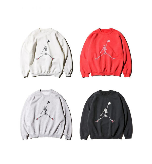 ABAHOUSE「【THRIFTY LOOK 】JUMP SKULL CREW SWEAT/ユーズ」|スウェット・ジャージ|