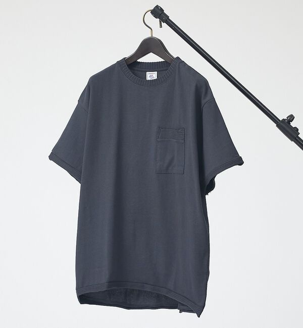 ABAHOUSE「【JEMORGAN / ジェーイーモーガン】 天竺カットオフリブ半袖Ｔシャツ/ユ」|Tシャツ・カットソー|ブラック