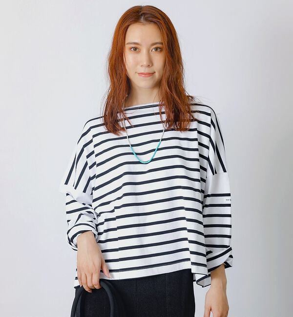 Rouge vif「【MONT KEMMEL/モン ケメル】ワイドバスクシャツ / ボーダーロングス」|Tシャツ・カットソー|