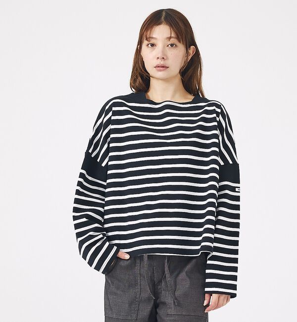 Rouge vif「【MONT KEMMEL/モン ケメル】ワイドバスクシャツ / ボーダーロングス」|Tシャツ・カットソー|