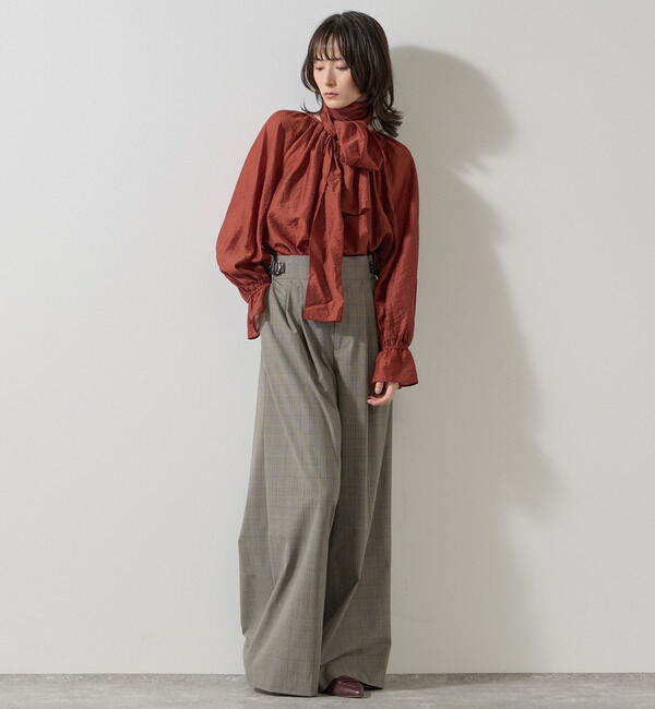 Liesse「 サイドベルト付きタックワイドパンツ」|その他|