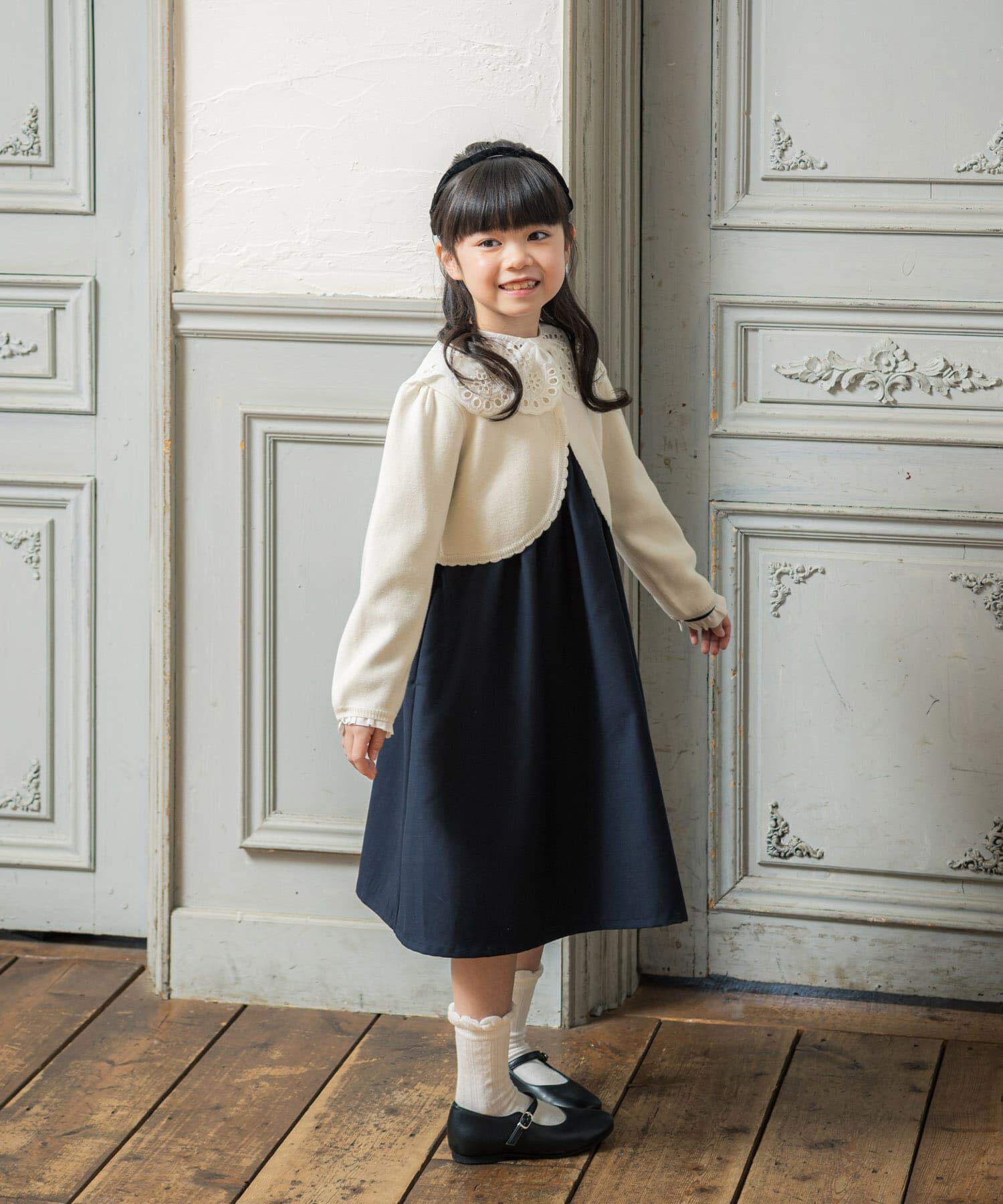 URBAN RESEARCH DOORS「スカラーレース襟ワンピース(KIDS)」|ワンピース|