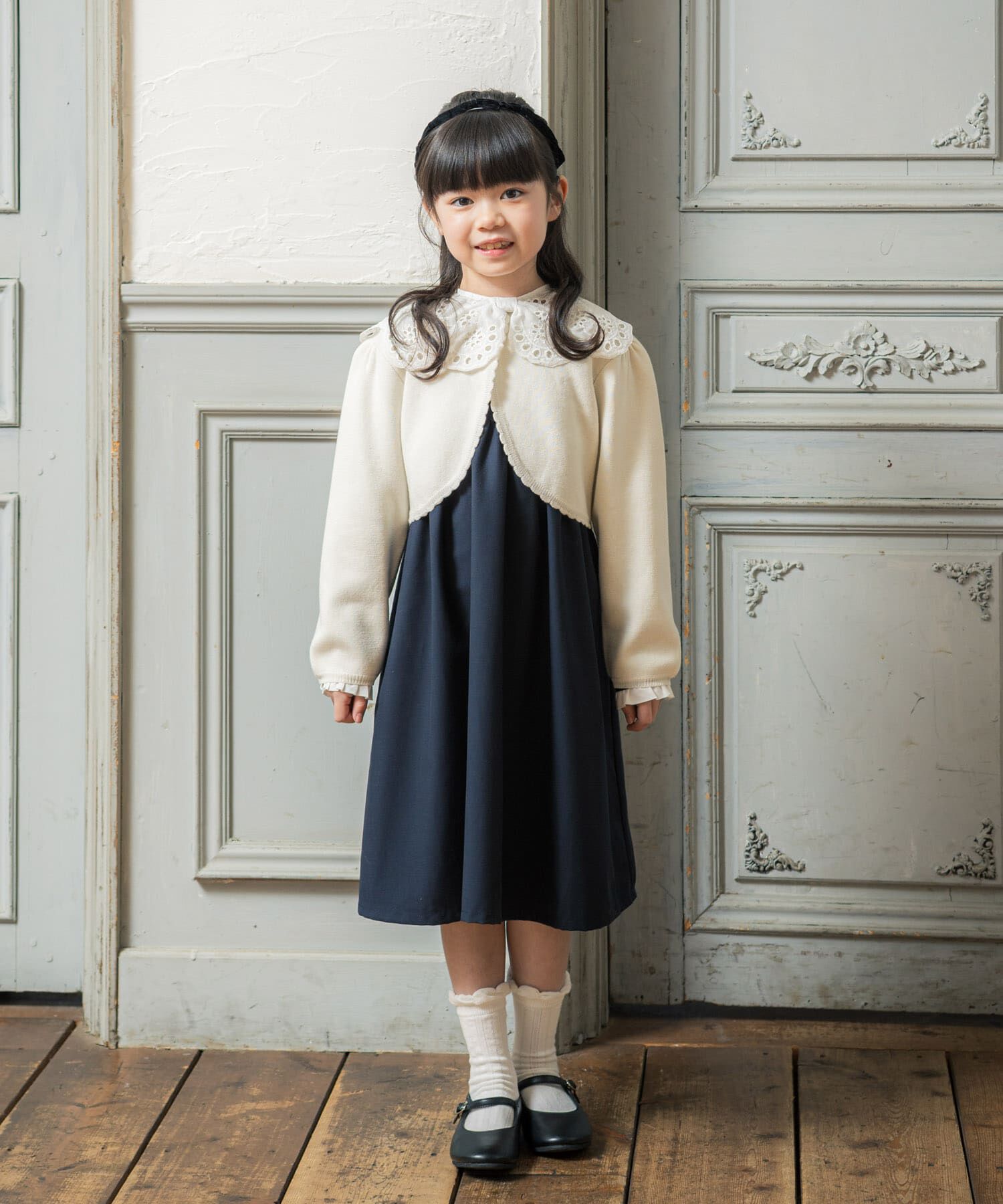 URBAN RESEARCH DOORS「スカラーレース襟ワンピース(KIDS)」|ワンピース|