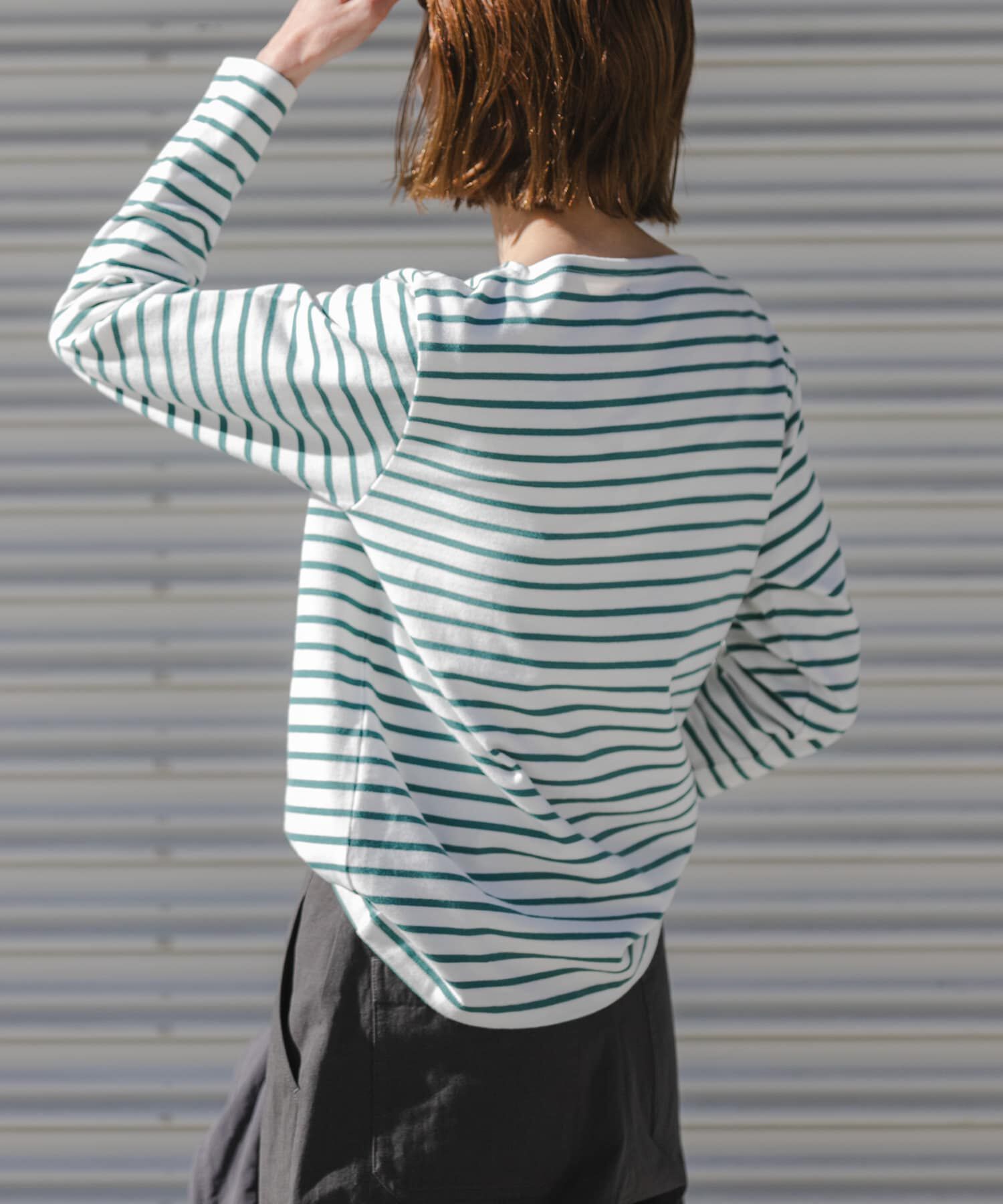 URBAN RESEARCH DOORS「FORK&SPOON　ボートネックボーダー」|Tシャツ・カットソー|