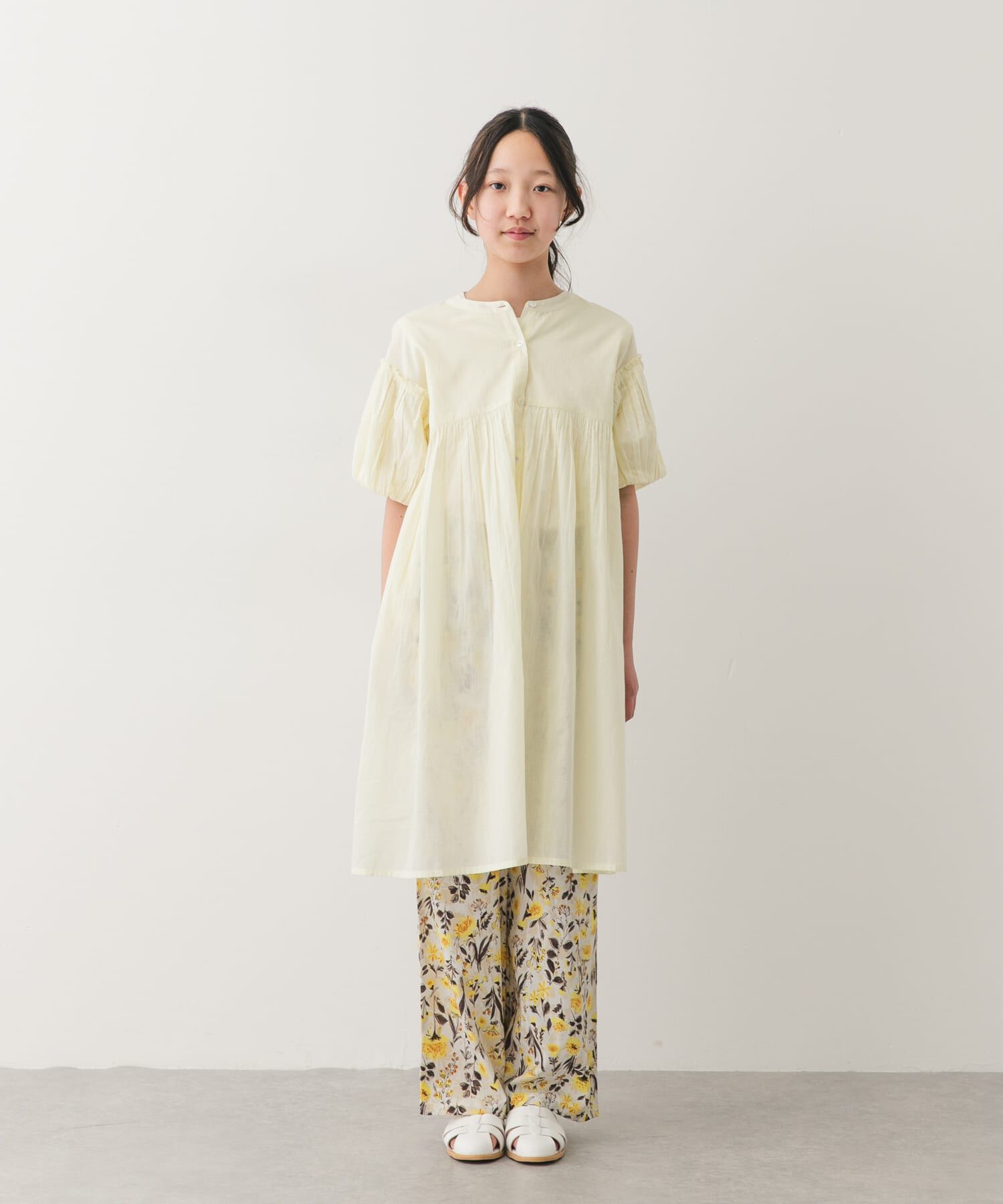 URBAN RESEARCH DOORS「『親子リンク』『150サイズ』コットンボイルパフスリーブワンピース(KIDS)」|ワンピース|