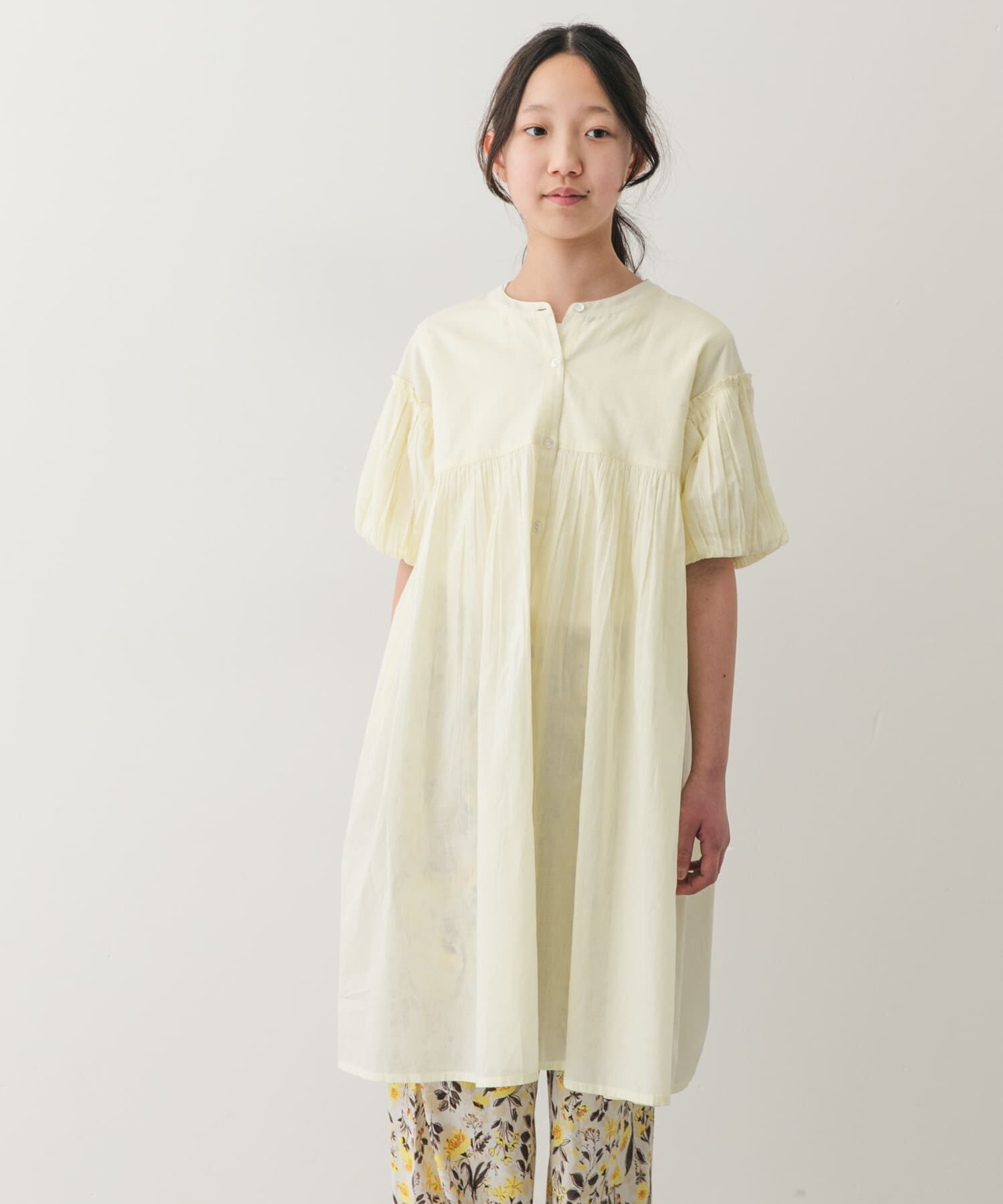 URBAN RESEARCH DOORS「『親子リンク』『150サイズ』コットンボイルパフスリーブワンピース(KIDS)」|ワンピース|