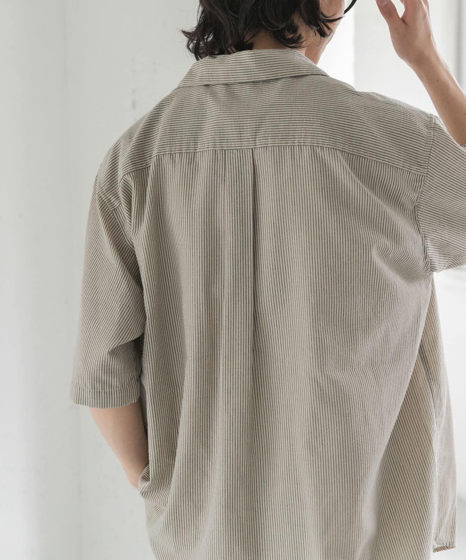 URBAN RESEARCH DOORS「FORK&SPOON　シアーストライプシャツ」|シャツ・ブラウス|
