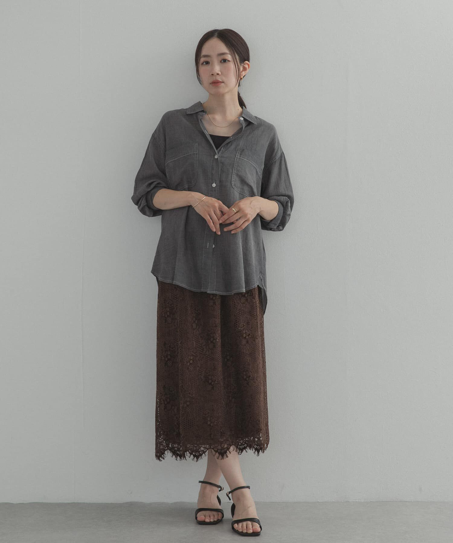 URBAN RESEARCH DOORS「シアーデニムシャツ」|シャツ・ブラウス|