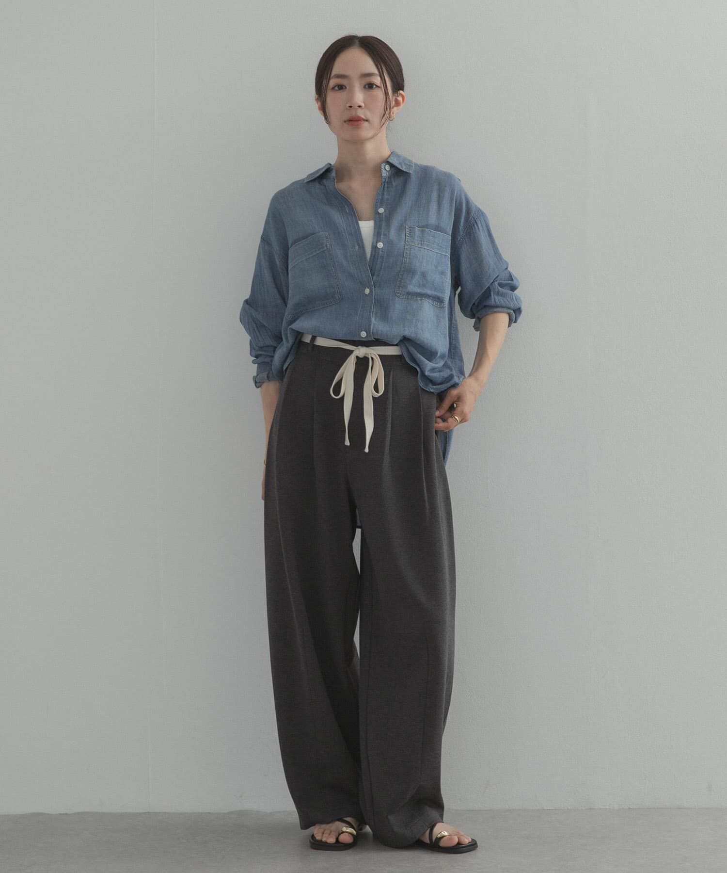 URBAN RESEARCH DOORS「シアーデニムシャツ」|シャツ・ブラウス|