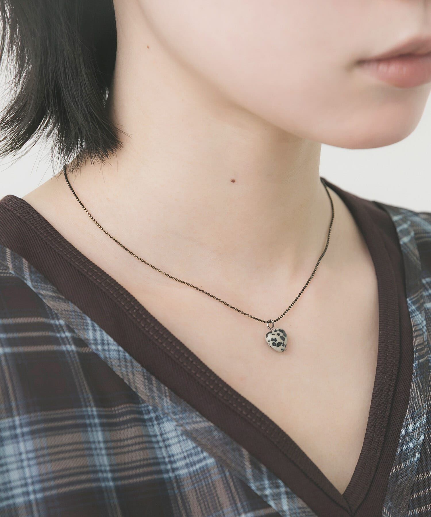 SMELLY「ダルメシアンハートモチーフネックレス」|ネックレス|