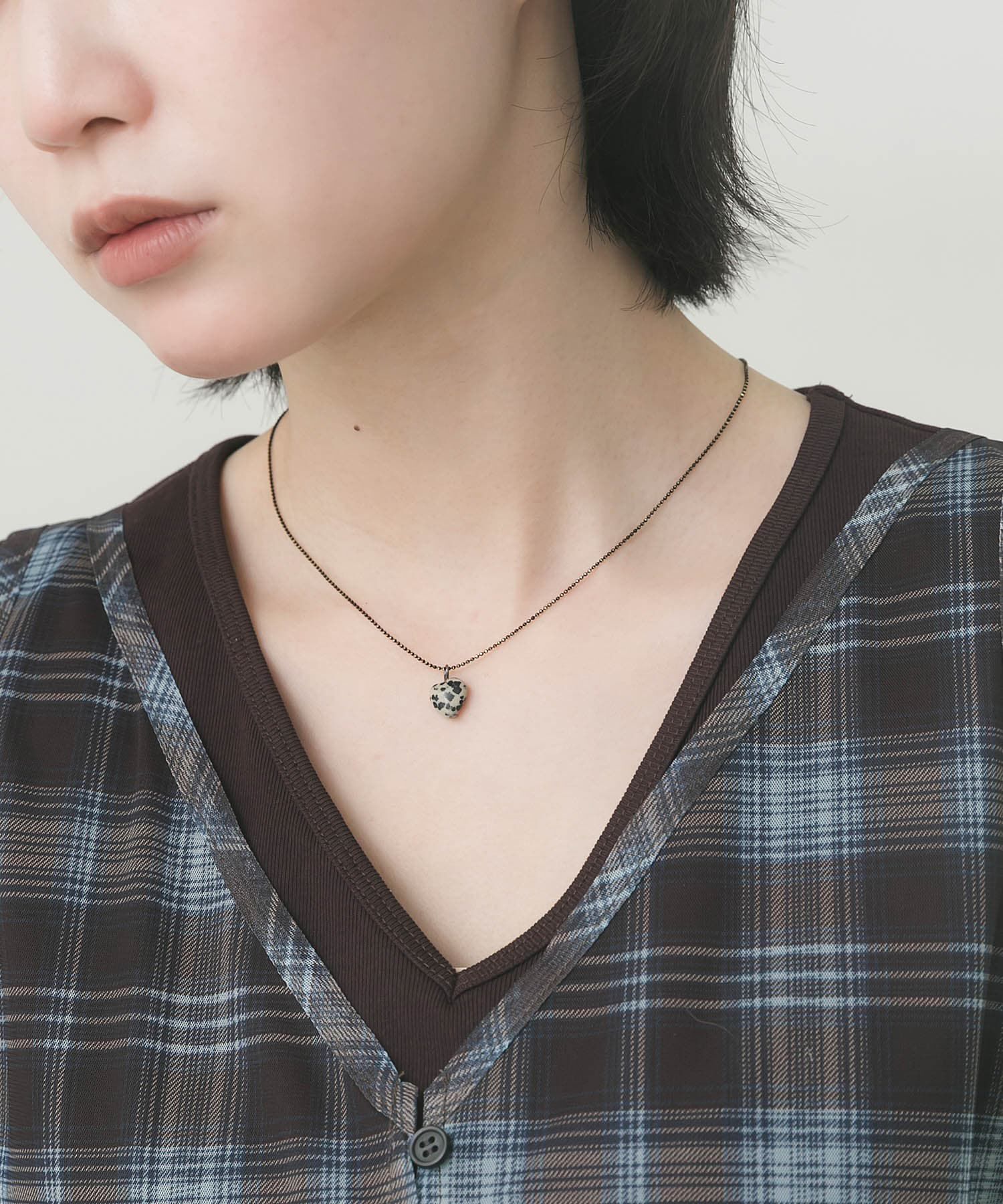 SMELLY「ダルメシアンハートモチーフネックレス」|ネックレス|