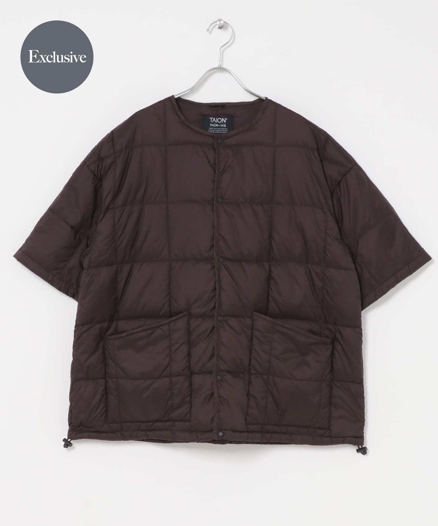 URBAN RESEARCH DOORS「『別注』TAION&times;DOORS　SHORTSLEEVE DOWN JACKET」|ダウン|ダークブラウン