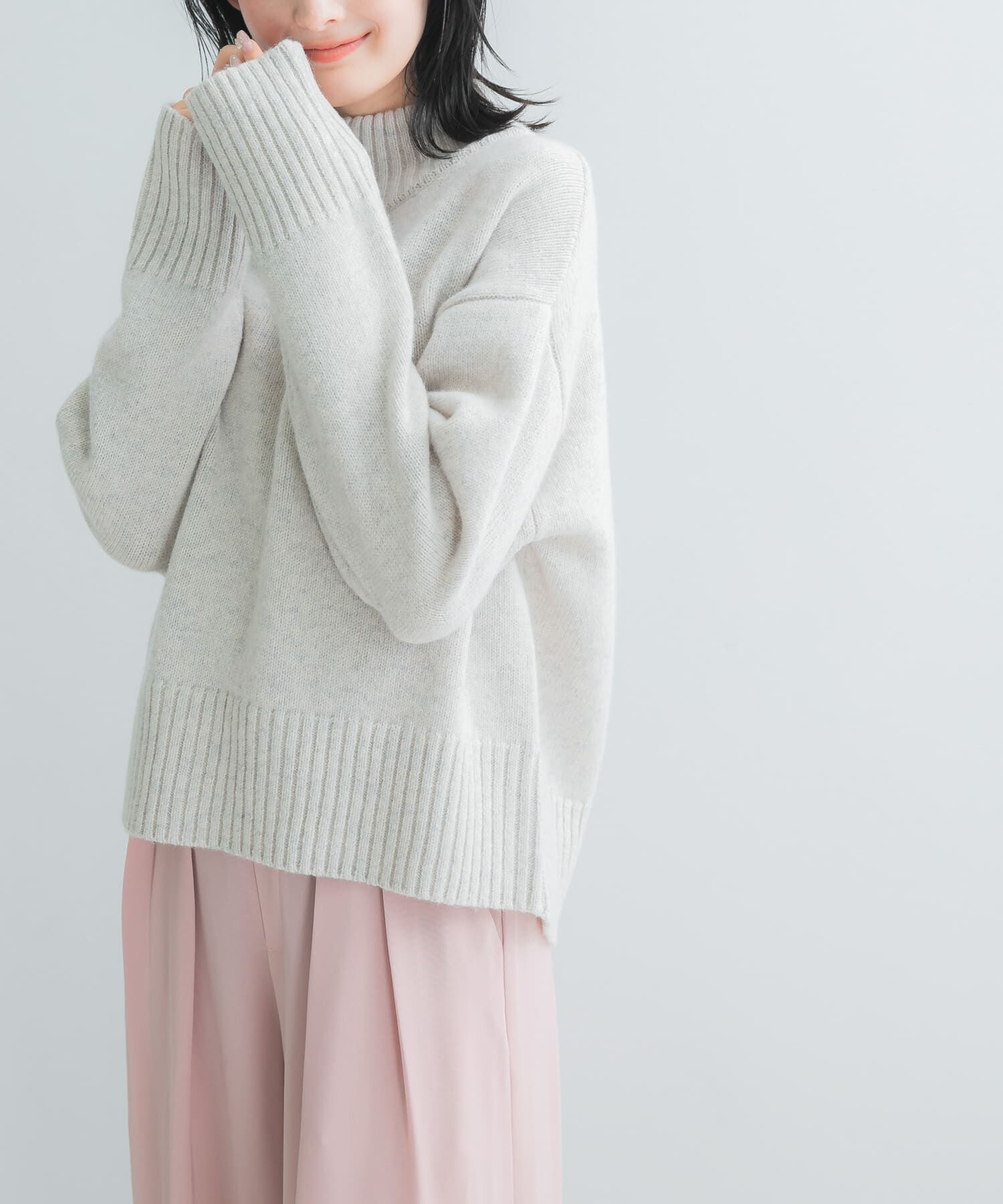 URBAN RESEARCH ROSSO「『WEB/一部店舗限定』エクストラファインボトルネックニット」|ニット・セーター|