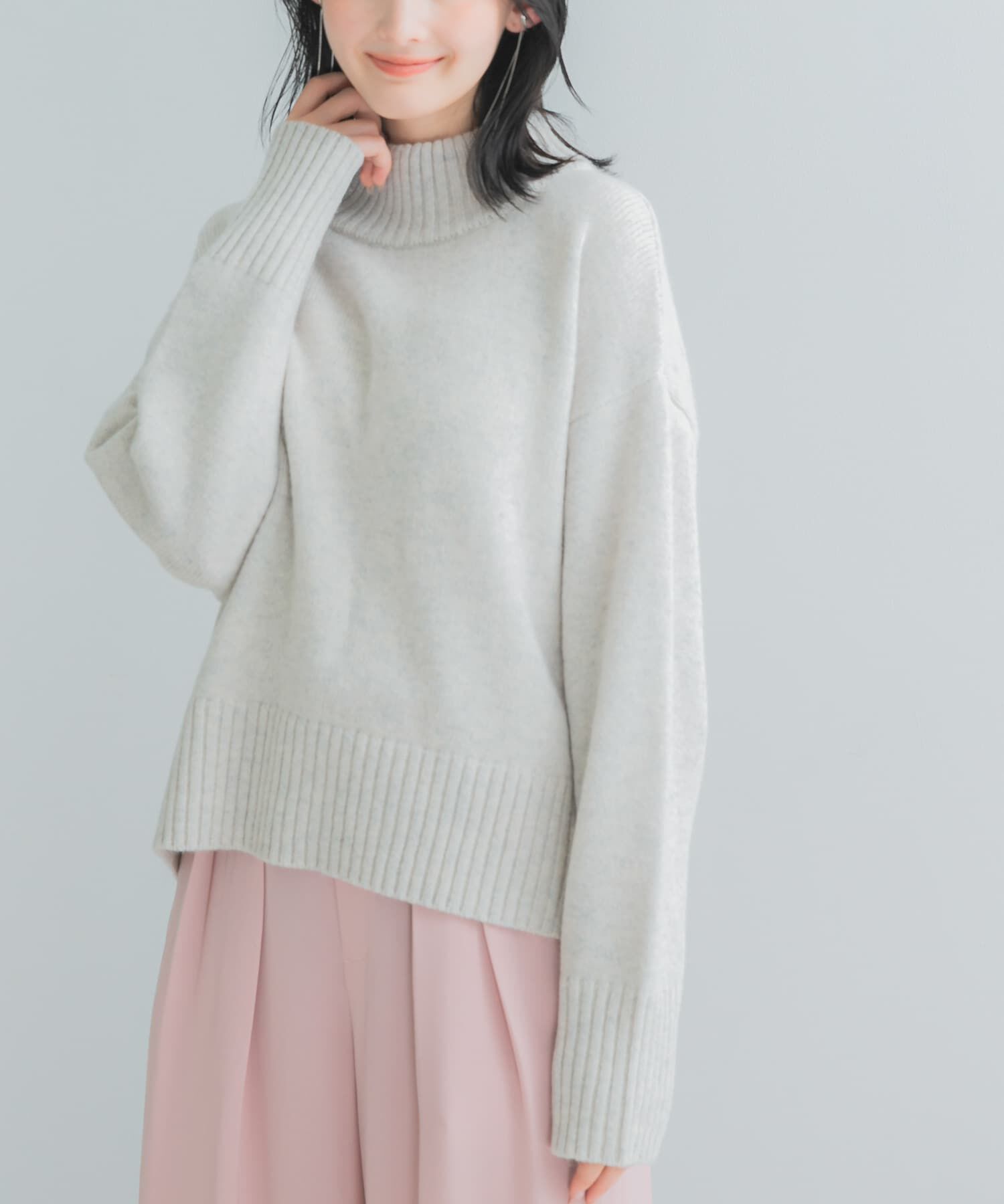 URBAN RESEARCH ROSSO「『WEB/一部店舗限定』エクストラファインボトルネックニット」|ニット・セーター|