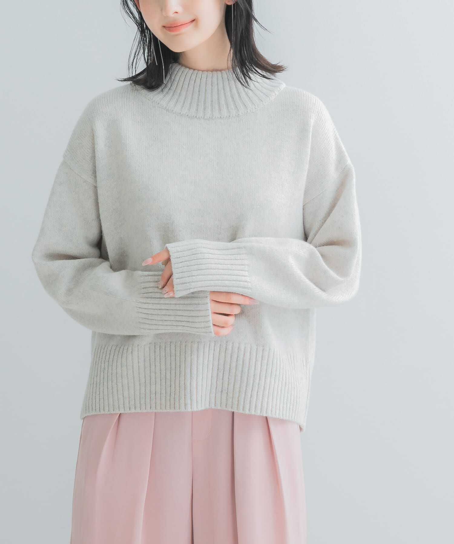 URBAN RESEARCH ROSSO「『WEB/一部店舗限定』エクストラファインボトルネックニット」|ニット・セーター|