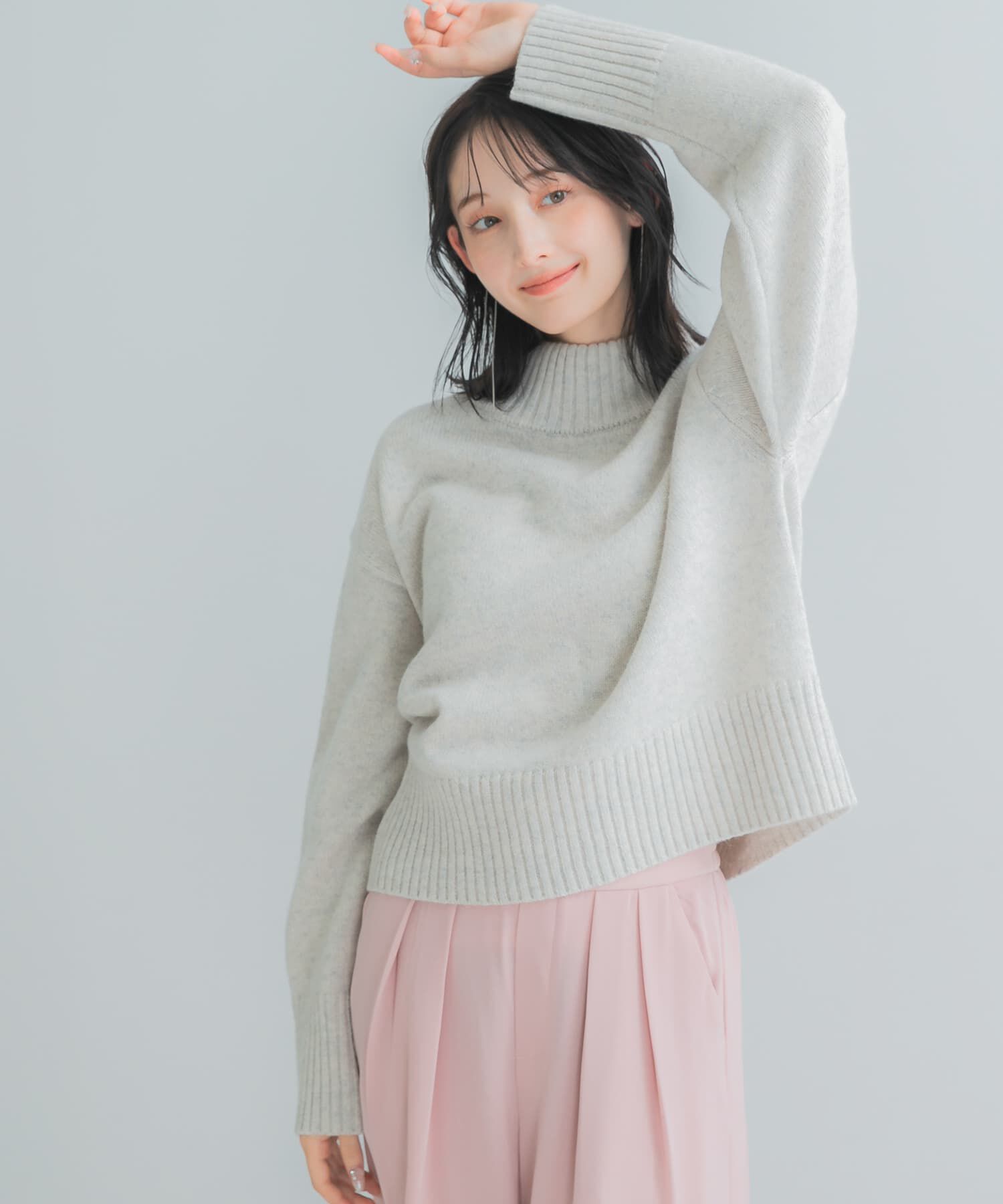 URBAN RESEARCH ROSSO「『WEB/一部店舗限定』エクストラファインボトルネックニット」|ニット・セーター|