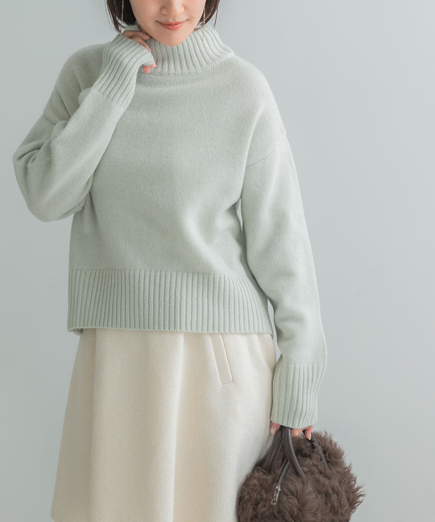 URBAN RESEARCH ROSSO「『WEB/一部店舗限定』エクストラファインボトルネックニット」|ニット・セーター|