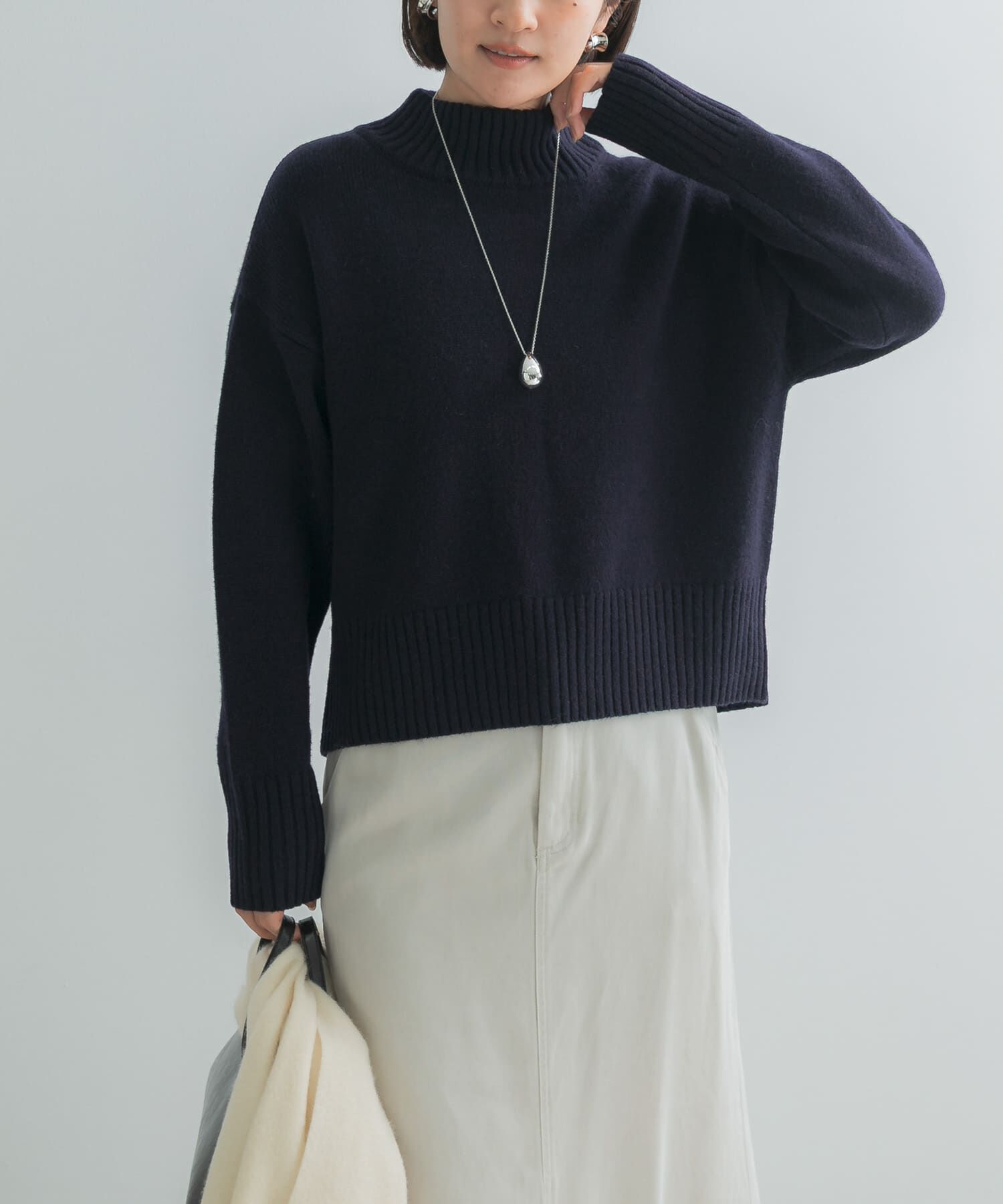 URBAN RESEARCH ROSSO「『WEB/一部店舗限定』エクストラファインボトルネックニット」|ニット・セーター|