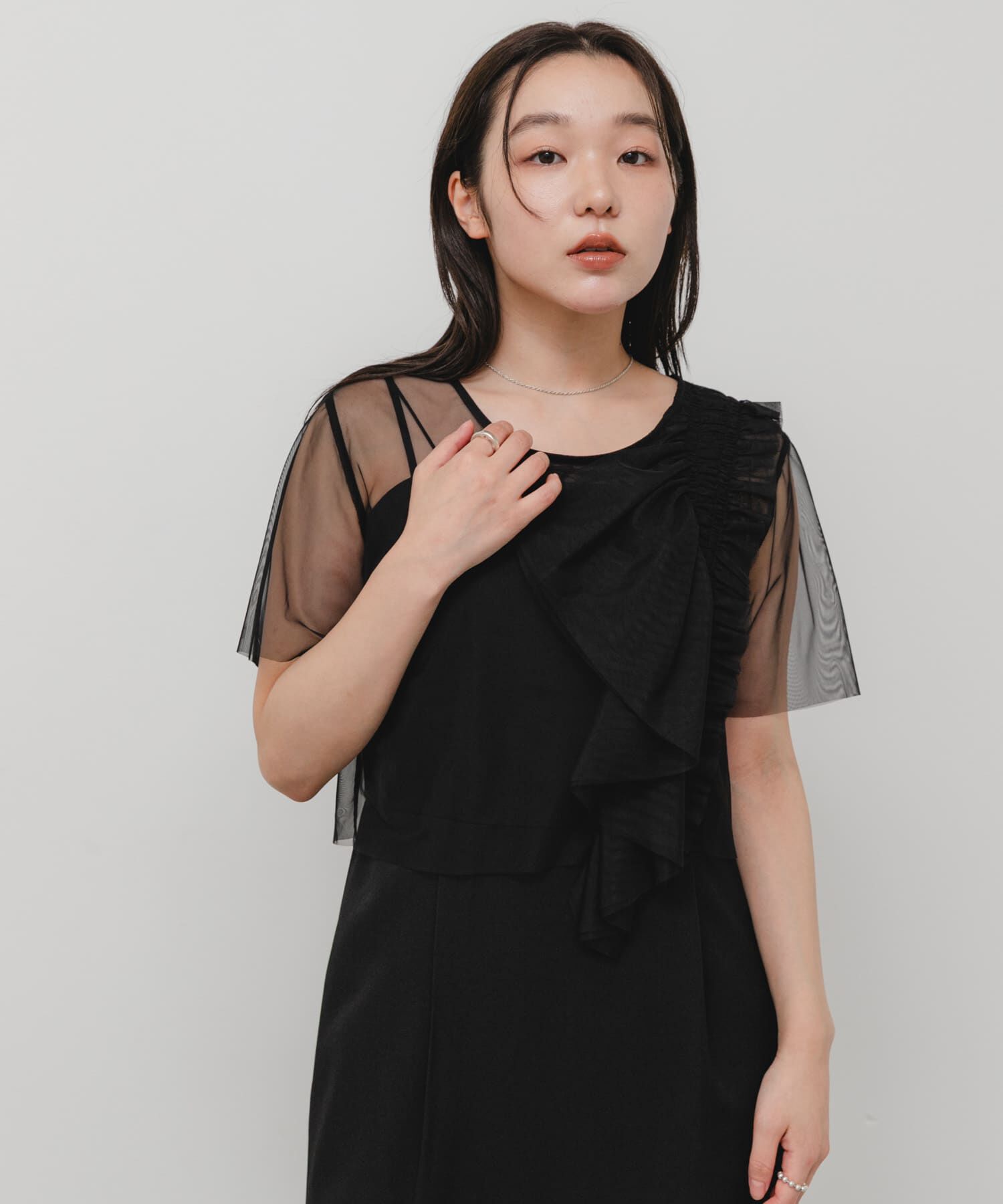 SENSE OF PLACE by URBAN RESEARCH「チュールフリルセットワンピース」|ワンピース|
